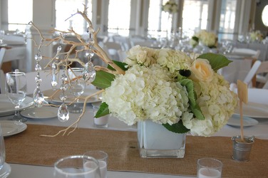Crystal and Ivory at Brant Beach Yacht Club from Rose Garden Florist in Barnegat, NJ