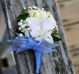 ORCHID AND ROSE BOUTONNIERE from Rose Garden Florist in Barnegat, NJ