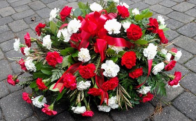 Carnation Casket Cover from Rose Garden Florist in Barnegat, NJ