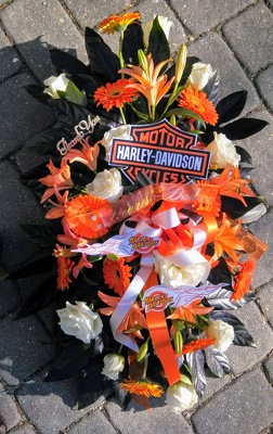 Harley Davidson Spray from Rose Garden Florist in Barnegat, NJ