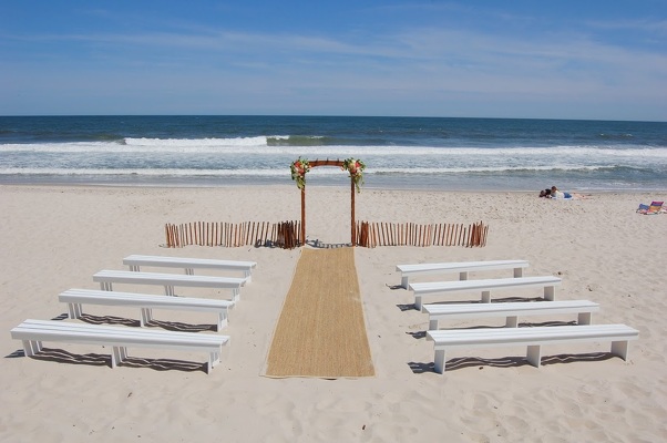 LBI Oceanfront beach wedding from Rose Garden Florist in Barnegat, NJ