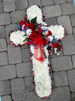 Patriot Cross from Rose Garden Florist in Barnegat, NJ
