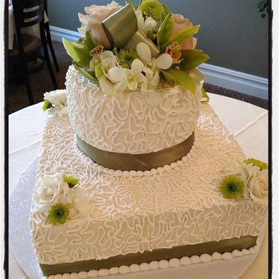 Green Ribbon Cake from Rose Garden Florist in Barnegat, NJ