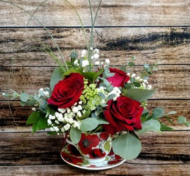 Red Roses Teacup from Rose Garden Florist in Barnegat, NJ
