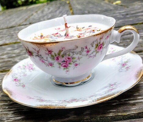 Vintage Teacup Candle from Rose Garden Florist in Barnegat, NJ