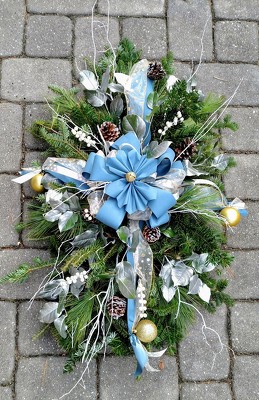 Wintry Grave Blanket from Rose Garden Florist in Barnegat, NJ