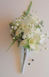 White Dendrobium Orchid Boutonniere from Rose Garden Florist in Barnegat, NJ