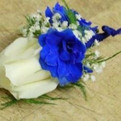 Delphinium Rose Boutonniere from Rose Garden Florist in Barnegat, NJ